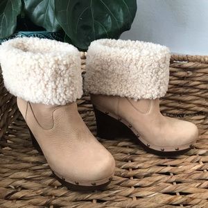 UGG Clogs with Sheepskin foldover